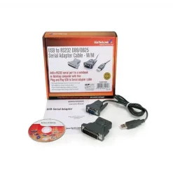 Cable Adaptador Startech USB a Serie RS232 DB9/DB25 - M/M