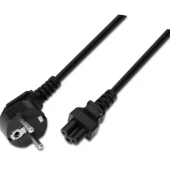 Cable Alimentación Aisens A132-0172 Trébol CEE7/M-C5/H 1.5m Negro