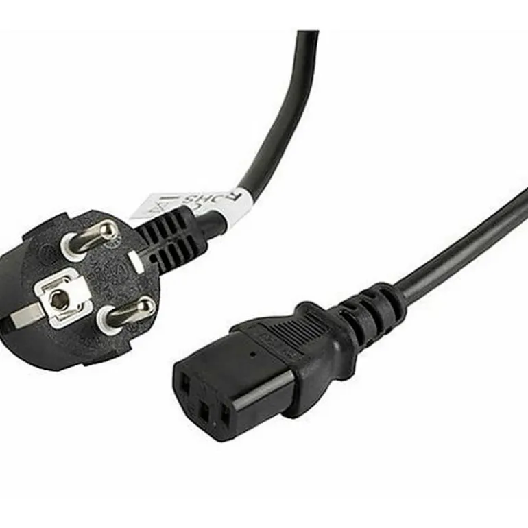 Cable Alimentación Lanberg CA-C13C-11CC-0050-BK C13 Acoplador CEE7/7 5m Negro