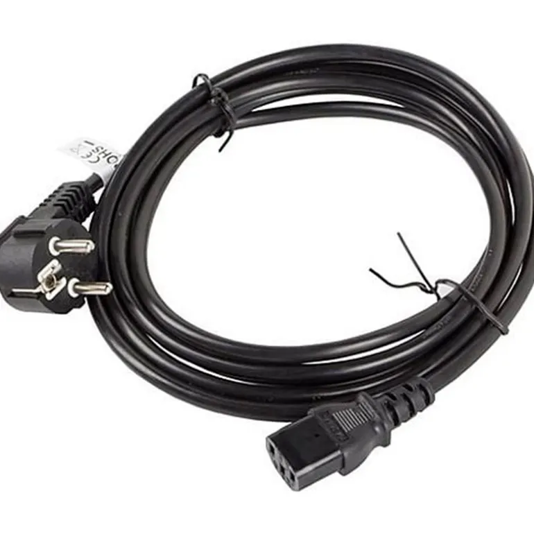 Cable Alimentación Lanberg CA-C13C-11CC-0050-BK C13 Acoplador CEE7/7 5m Negro