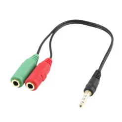 Cable Ewent EC1640 Jack 3.5mm 2 Hembra a 1 Macho