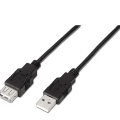 Cable Extensión Aisens A101-0015 USB 2.0 M - H 1.0m Negro