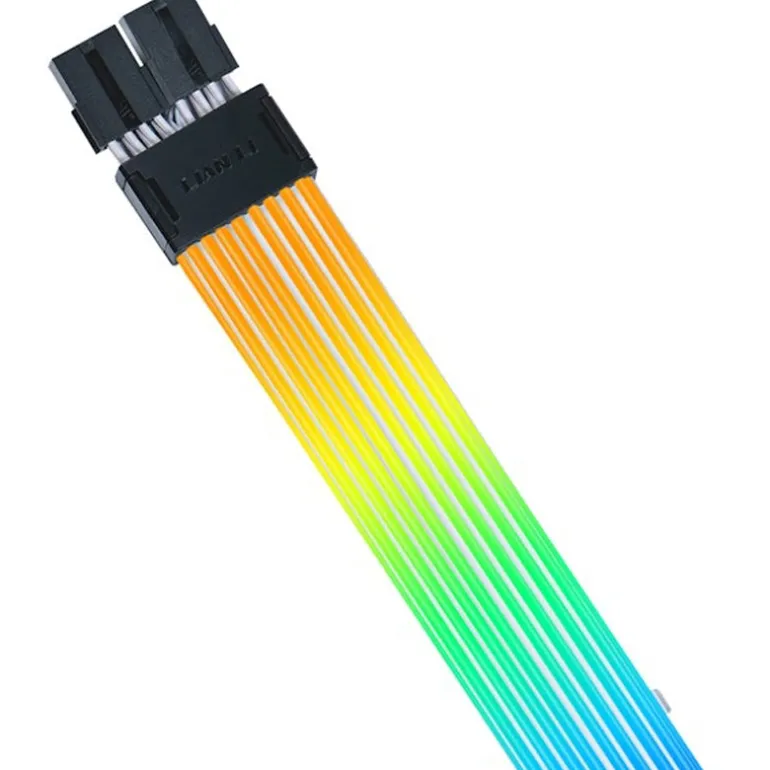 Cable Extensión Lian Li Strimer Wireless ARGB PW8-1W 2 x 8 Pines Para GPU Blanco