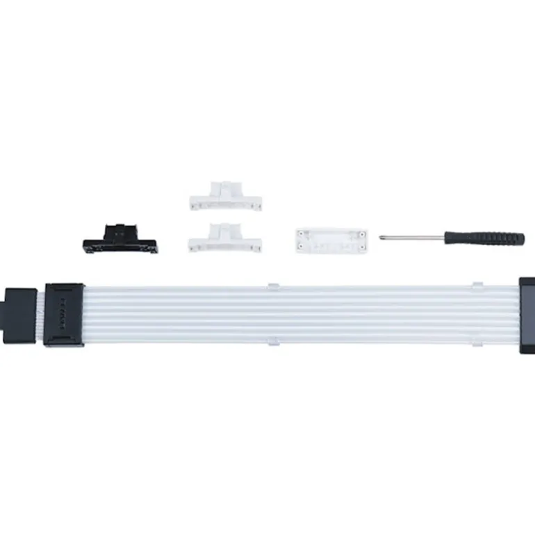 Cable Extensión Lian Li Strimer Wireless ARGB PW16-81W 12 + 4 Pines Para GPU Blanco