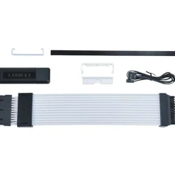 Cable Extensión  Lian Li Strimer Wireless ARGB PW24-1W-T  24 Pines Para Placa Base Blanco + Controlador