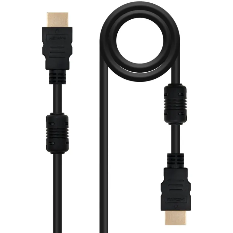 Cable HDMI Nano Cable HDMI Alta Velocidad / HEC Con Ferrita Negro 5m
