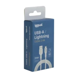 Cable iggual USB A a Lightning 1M Blanco