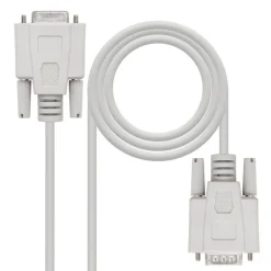Cable Nano Cable Serie RS232 DB9 M-H 1.8M Blanco