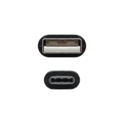 Cable Nano Cable USB 2.0 3A Tipo USB-C M-AM 2M Negro