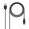 Cable Nano Cable USB 2.0 3A Tipo USB-C M-AM 1M Negro