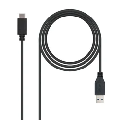 Cable Nano Cable USB 3.1 10Gbps 3A USB-C M-AM 1M Negro