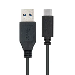 Cable Nano Cable USB 3.1 10Gbps 3A USB-C M-AM 1M Negro