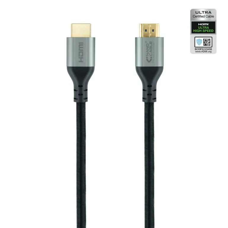 Cable Nanocable HDMI 2.1 Alta Velocidad A-M a A-M 2.0m Negro