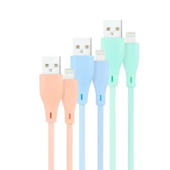 Cable Nanocable Lightning a USB 2.0 1.0m 3U Rosa Azul Verde