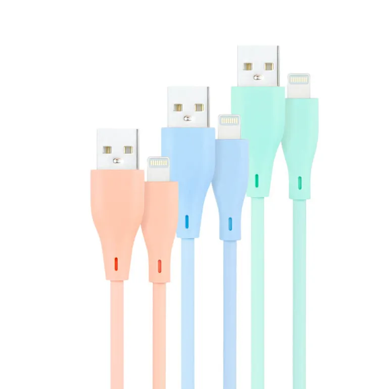 Cable Nanocable Lightning a USB 2.0 1.0m 3U Rosa Azul Verde