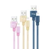 Cable Nanocable Lightning a USB 2.0 Mallado 1.0m 3U Rosa Azul Dorado