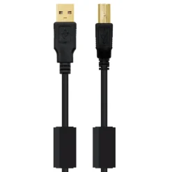 Cable Nanocable USB 2.0 A-M B-M 5.0m Negro
