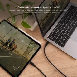 Cable Nanocable USB 3.1 4K 60Hz 5A C a USB-C 2m Negro