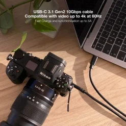 Cable Nanocable USB 3.1 4K 60Hz 5A C a USB-C 2m Negro