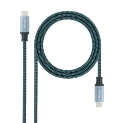 Cable Nanocable USB 3.2 4K 60Hz 5A C a USB-C 1.5m Gris