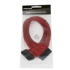 Cable PSU Phanteks Sleeved 24 Pines ATX 0.5m Rojo