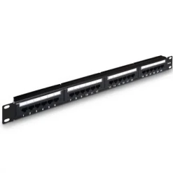 Cable Red Aisens A141-0307 24 Puertos RJ45 Cat.5e UTP 19" 1U Negro