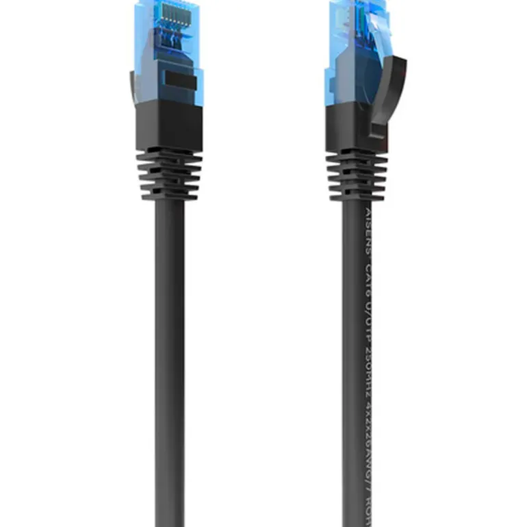 Cable Red Aisens A135-0841 RJ45 Cat.6 UTP AWG26 CCA 0.5m Negro