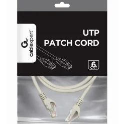 Cable Red Gembird PP6U-2M Cat6 AWG24 UTP 2m Gris