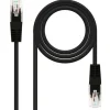 Cable Red Nanocable 10.20.0400-L25 RJ45 Cat.6 UTP 25cm Negro