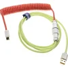 Cable Teclado Ducky Cable Espiral Verde/Rojo
