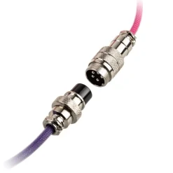 Cable Teclado Ducky Cable Espiral Rosa/Morado