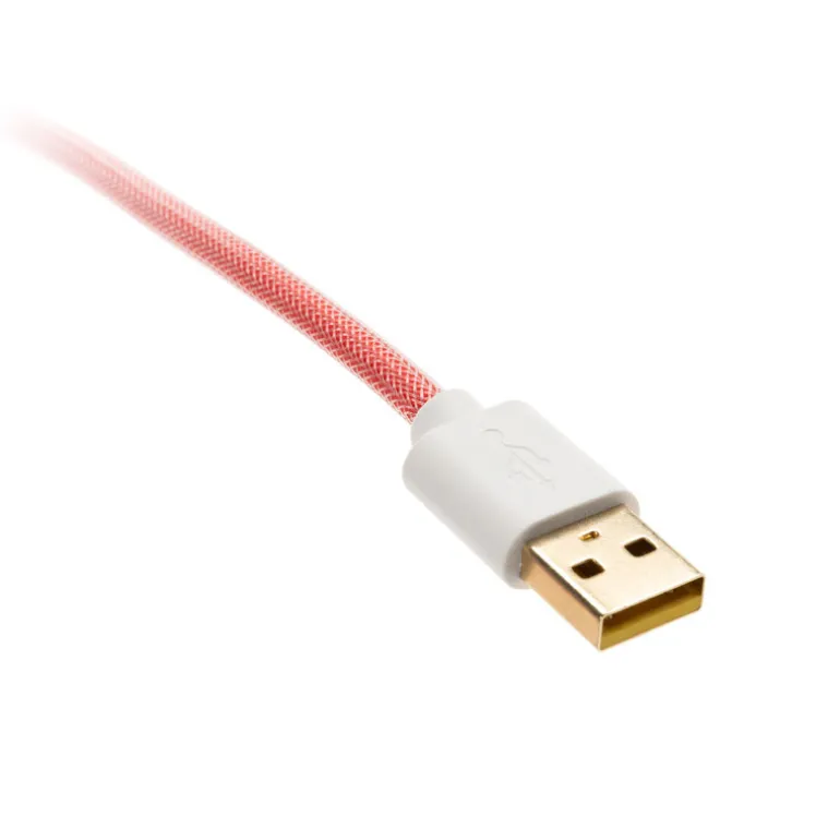 Cable Teclado Ducky Cable Espiral Rojo