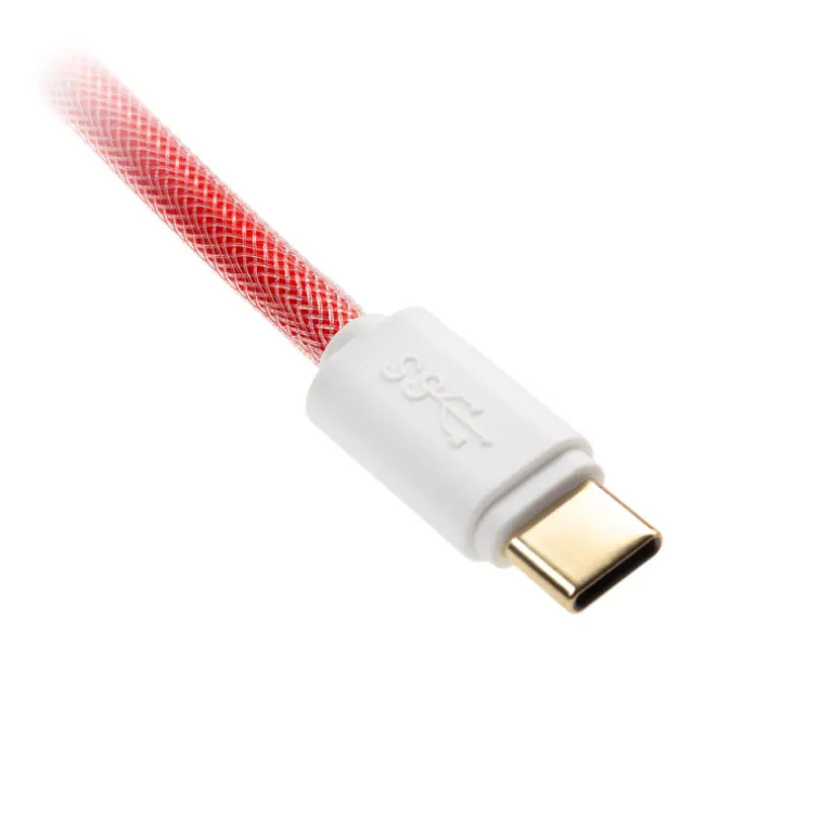 Cable Teclado Ducky Cable Espiral Rojo
