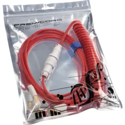 Cable Teclado Ducky Cable Espiral Rojo
