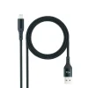 Cable USB Nanocable Lightining-USB A-M 1M Negro