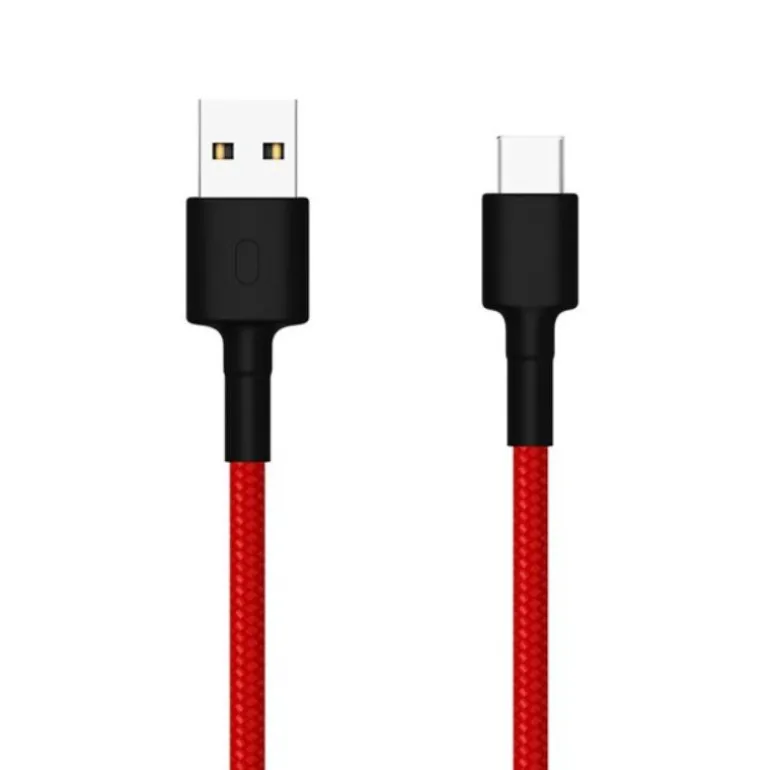 Cable USB Xiaomi Braided USB Type-C 100 cm Rojo