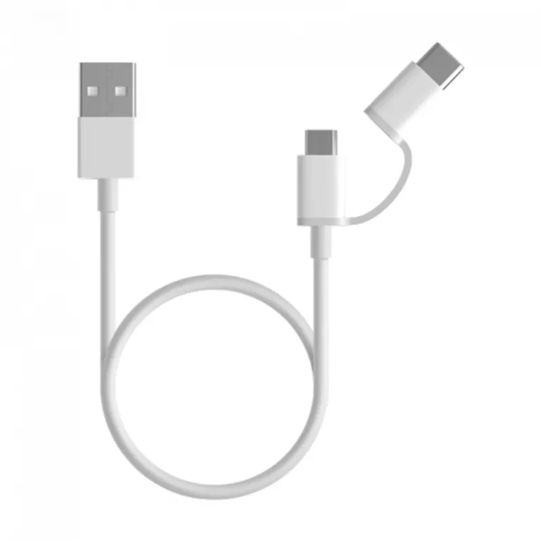 Cable USB Xiaomi Mi 2-in-1 USB Micro USB a Type C 100 cm