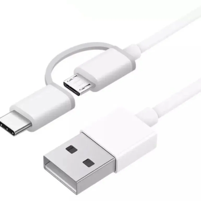 Cable USB Xiaomi Mi 2-in-1 USB Micro USB a Type C 100 cm