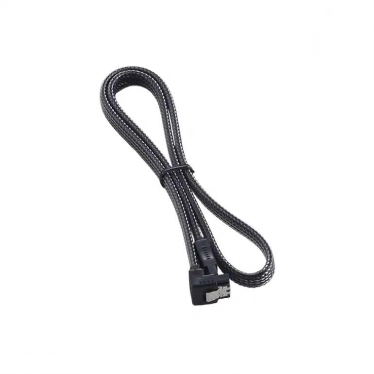 CableMod ModMesh Right Angle SATA 3 60cm Carbón- Cable SATA