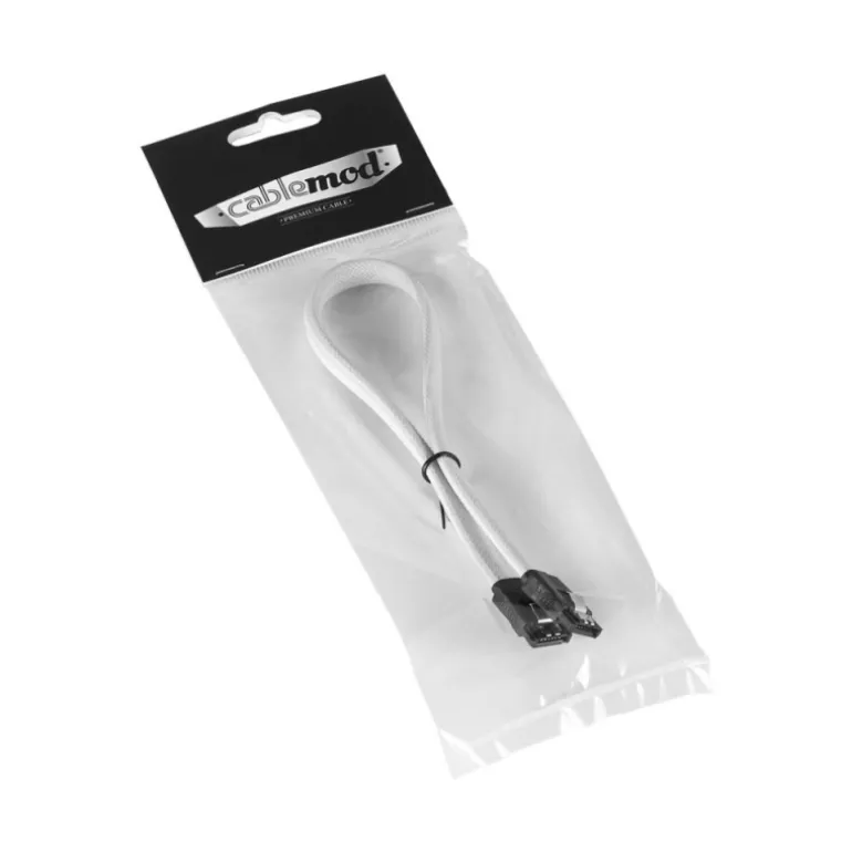 CableMod ModMesh SATA 3 Cable 30cm Blanco - Cable SATA