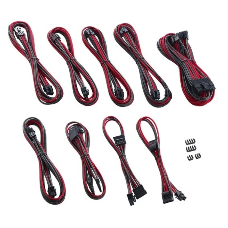 CableMod PRO ModMesh C-Series AXi/HXi/RM Carbón/Rojo - Kit Cables