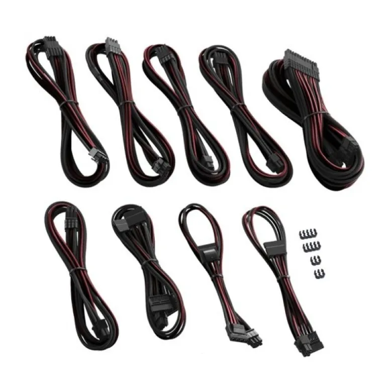 CableMod PRO ModMesh C-Series AXi/HXi/RM Negro/Rojo Sangre - Kit Cables