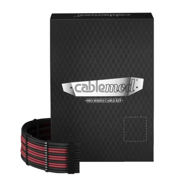 CableMod PRO ModMesh C-Series AXi/HXi/RM Negro/Rojo Sangre - Kit Cables
