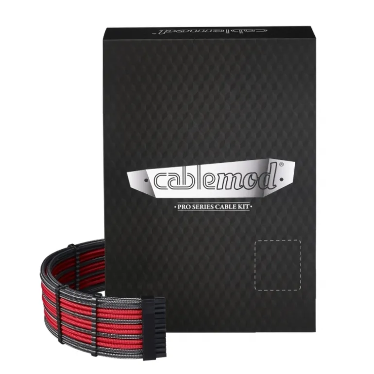 CableMod PRO ModMesh RT-Series Asus/Seasonic Carbón Rojo - Kit Cables