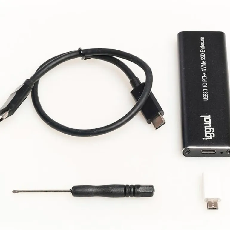 Caja Externa iggual USB-C 3.1 SSD M.2 NVMe Y SATA