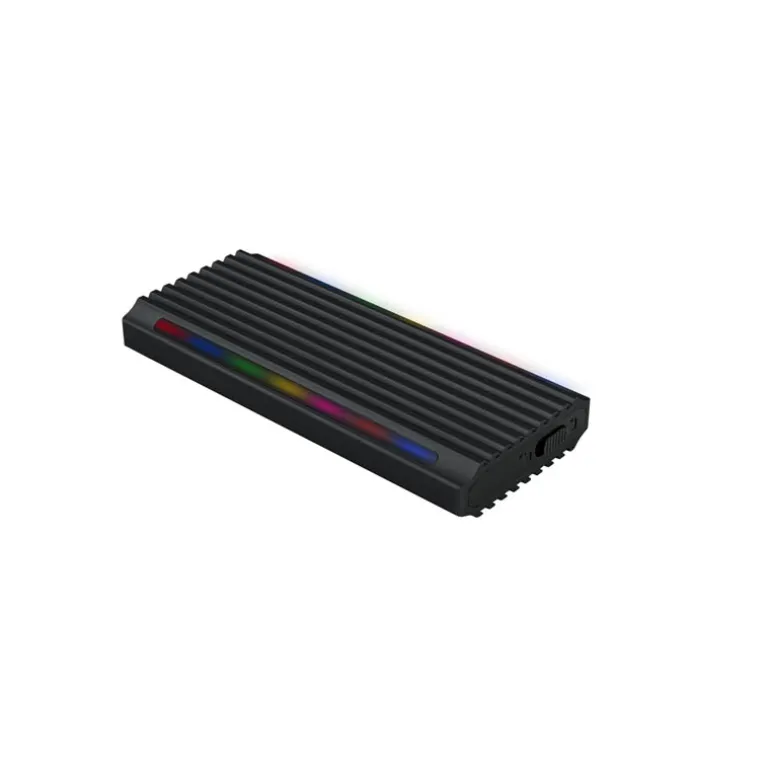 Caja Externa TooQ Shinobi RGB Para SSD M.2 Negro