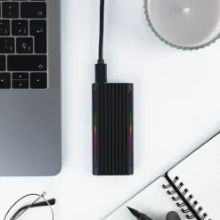 Caja Externa TooQ Shinobi RGB Para SSD M.2 Negro