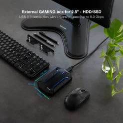 Caja Externa TooQ TQE-2599RGB Para HDD SSD Negro