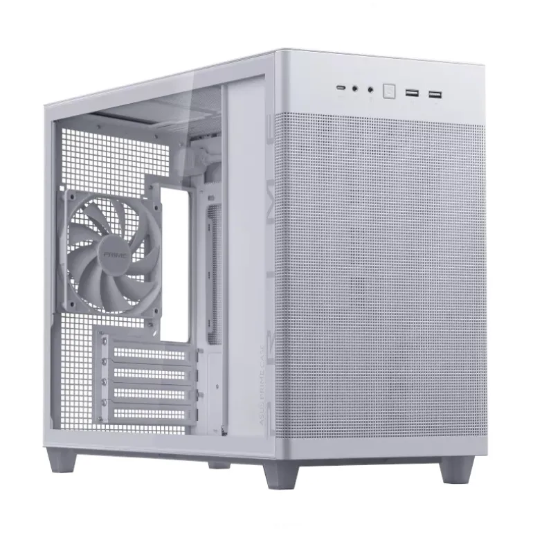 Caja/Torre Asus PRIME AP201 Cristal Templado Blanco