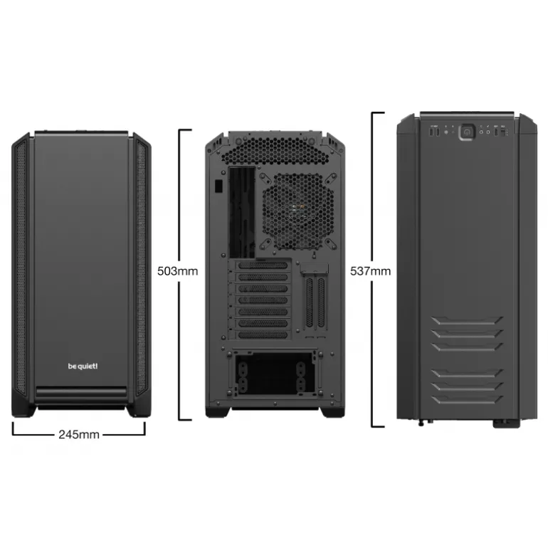 Caja/Torre be quiet! Silent Base 601 Cristal Templado / Negro